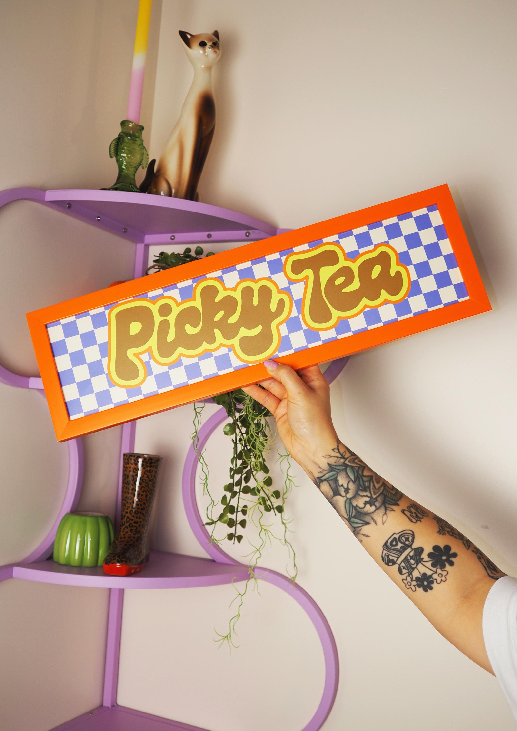 Picky Tea Framed Rectangle Print - Etsy