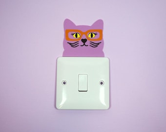 Funky Feline Light Switch Topper - Lilac