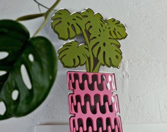 Monstera Potted Plant Mirror