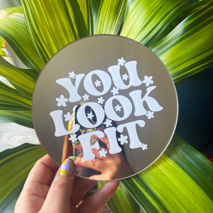 You Look Fit Mini Disc Mirror - Customise Colour