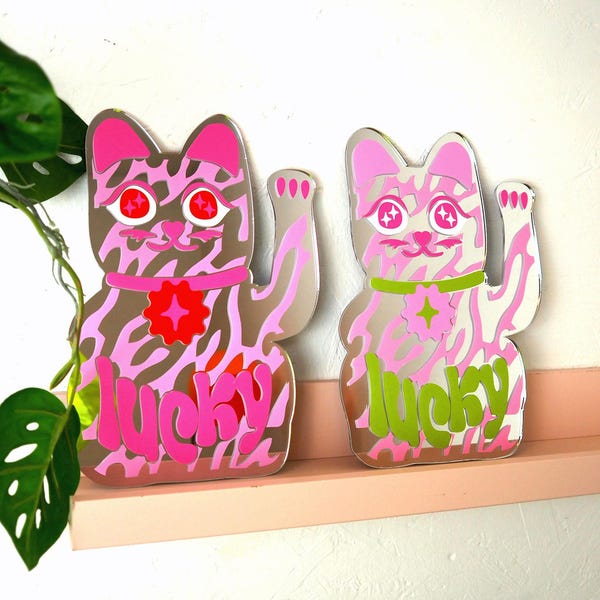 Lucky Cat Mirror