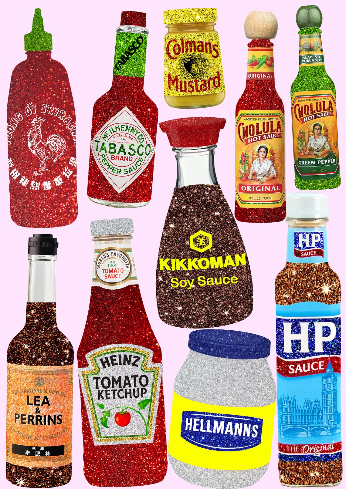 CLASSIC SAUCES Glitter Wall Art/wall Decor/print Etsy