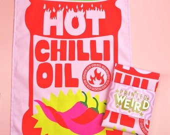 Hot Chilli Oil Tea Towel