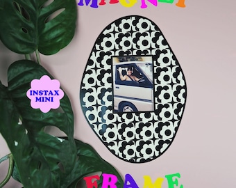 Cadre magnétique oeuf floral monochrome