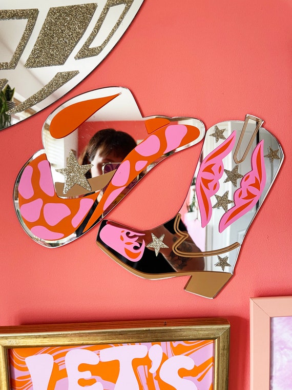 Rootin' Tootin' Cowboy Boot Mini Mirror - Etsy