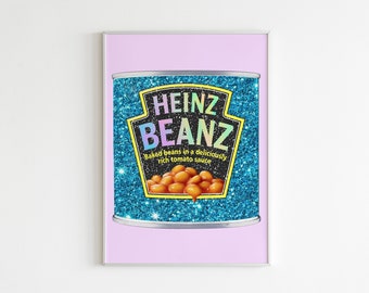BEANZ GLITTER Arte de pared/Decoración de pared/Impresión/Ilustración/