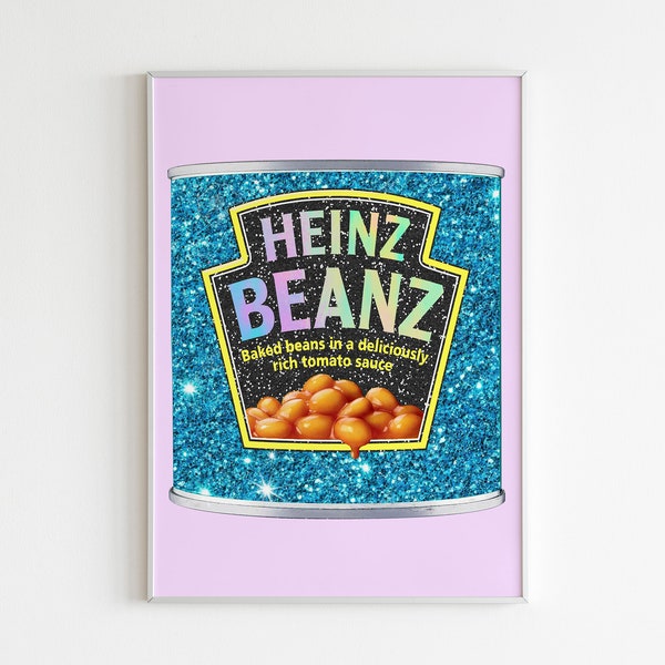 BEANZ GLITTER Wall Art/Wall Decor/Print/Illustration/