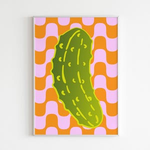 Gerkin Pickle Trippy Wall Print