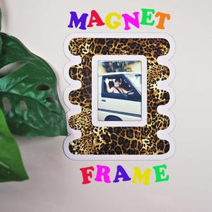 Leopard Print & Pink Magnet Frame