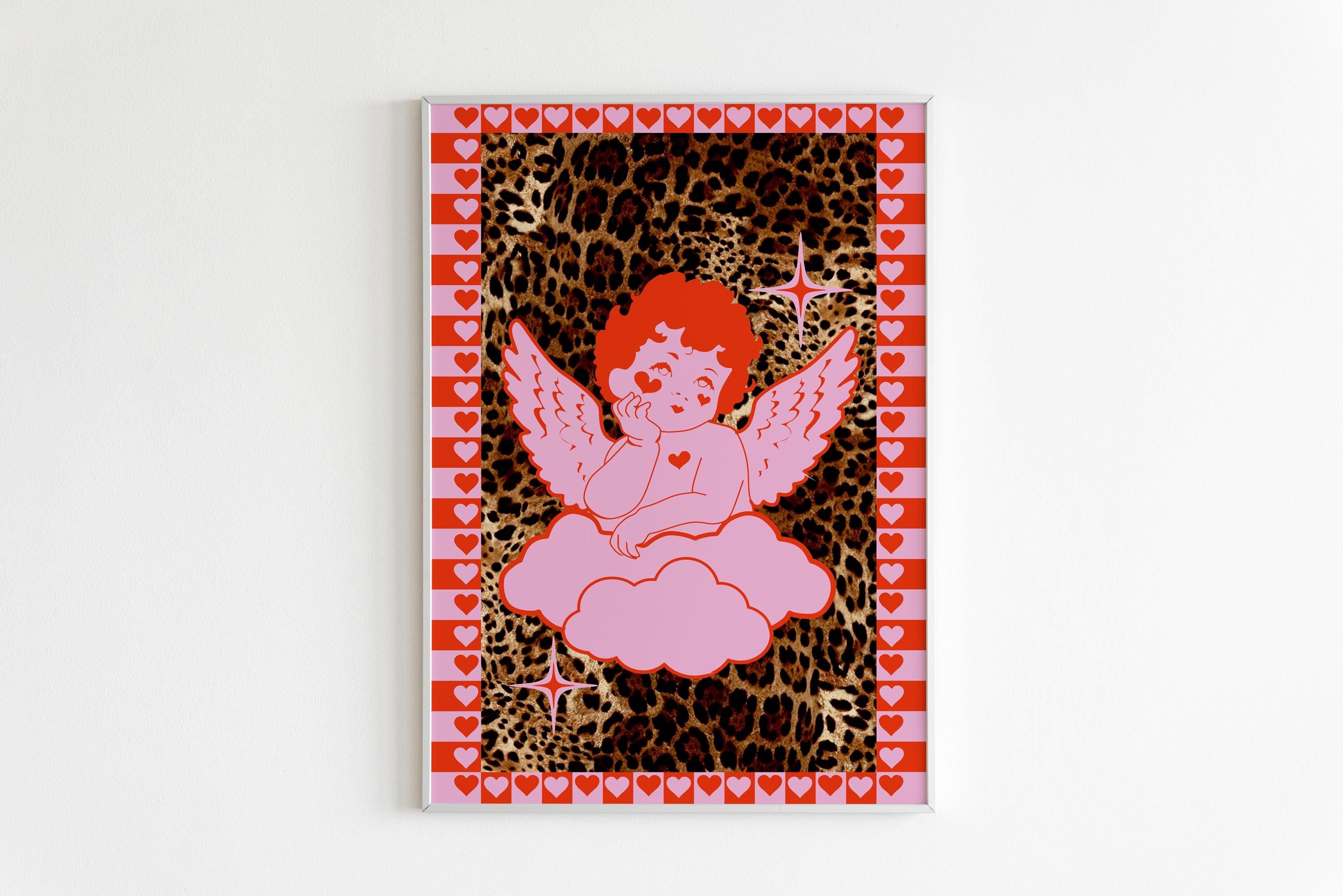 レトロな天使のウォールプリント - Etsy 日本