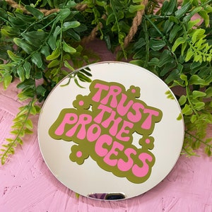 Trust The Process Mini Disc Mirror