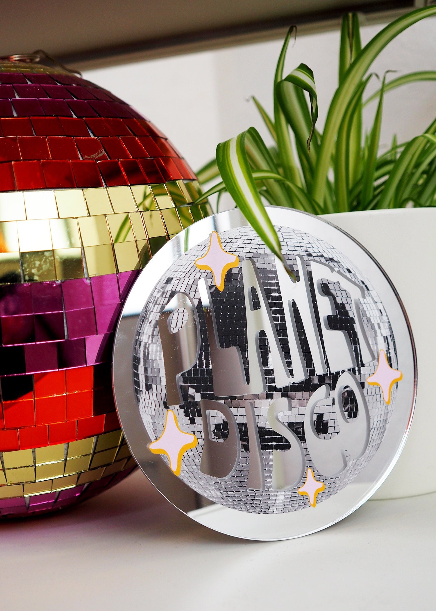 Planet Disco Disc Mirror - Etsy