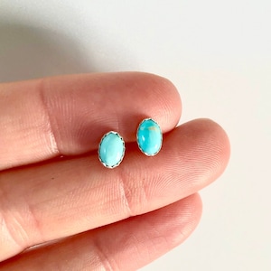 turquoise studs, turquoise earrings stud, turquoise stud earrings, turquoise post earrings, oval stud earrings, delicate turquoise earrings