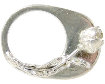 Man vs Nature III, caste, handmade, sterling silver