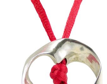 Open , caste, handmade, sterling silver