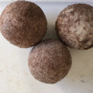 Alpaca Dryer Balls - Handmade - Dryer Sheet Replacement - Naural - Wool - Hypoallergenic - Pet Home Friendly - Essential Oils - Fiber