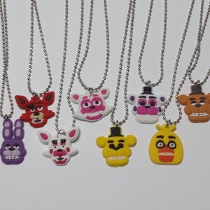 Fab 5 Nights at Freddy's Gaming Necklace / Extra Earrings Freddy Chica Cupcake