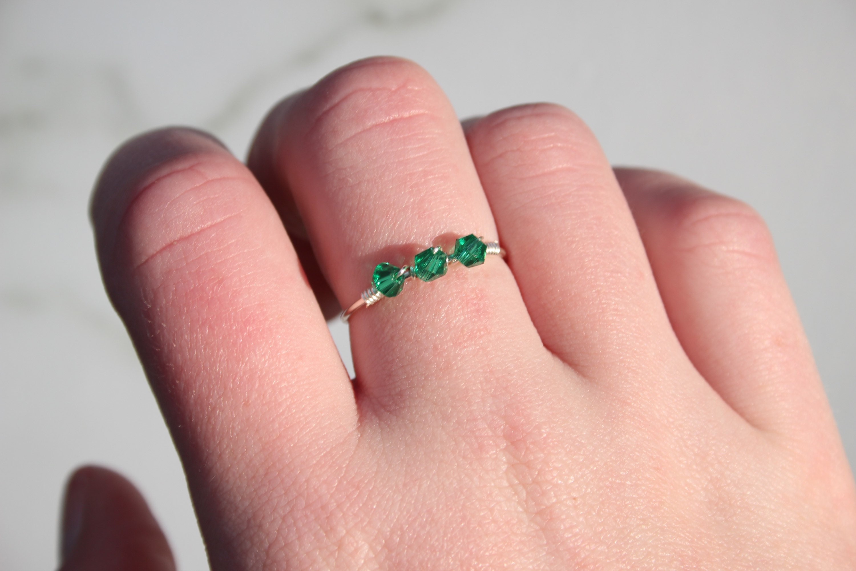Emerald Green Ring for Women May Birthstone Ring for Her Etsy Australia