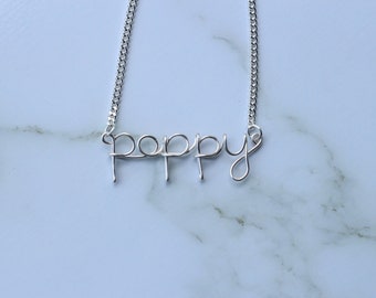 Personalised Name Necklace, Christmas Gifts for Women, Custom Name Necklace Silver, Stocking Stuffers for Sister, Personalised Gift for Mum