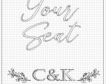 RESERVED for Carol's wedding: Custom wedding seating chart - White vinyl decal for placement on window panes
