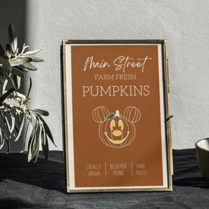 Micky Maus Kürbis Aufnäher Print: Hauptstraße Herbst Dekor (PDF Download)