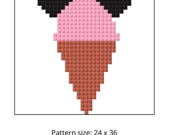 Disney World Snacks Digital Pattern - Mickey Eistüte Nadelspitze Leinwand - Disney inspiriert Nadelspitze - Anfänger Nadelspitze Leinwand
