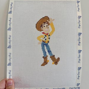 Woody Toy Story Needlepoint Canvas - Handpainted Disney Needlepoint - Pixar Disney - Toy Story Needlepoint - Woody bild 3