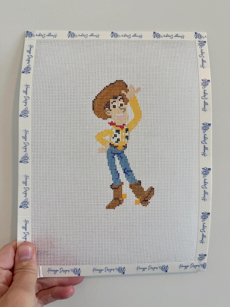 Woody Toy Story Needlepoint Canvas - Handpainted Disney Needlepoint - Pixar Disney - Toy Story Needlepoint - Woody bild 3