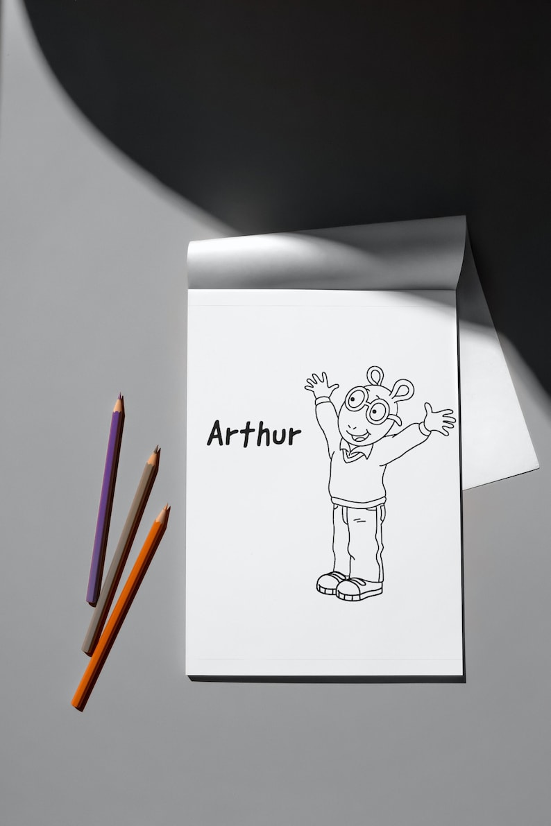Arthur Coloring Book: 10 Printable Pages (PDF) - Etsy