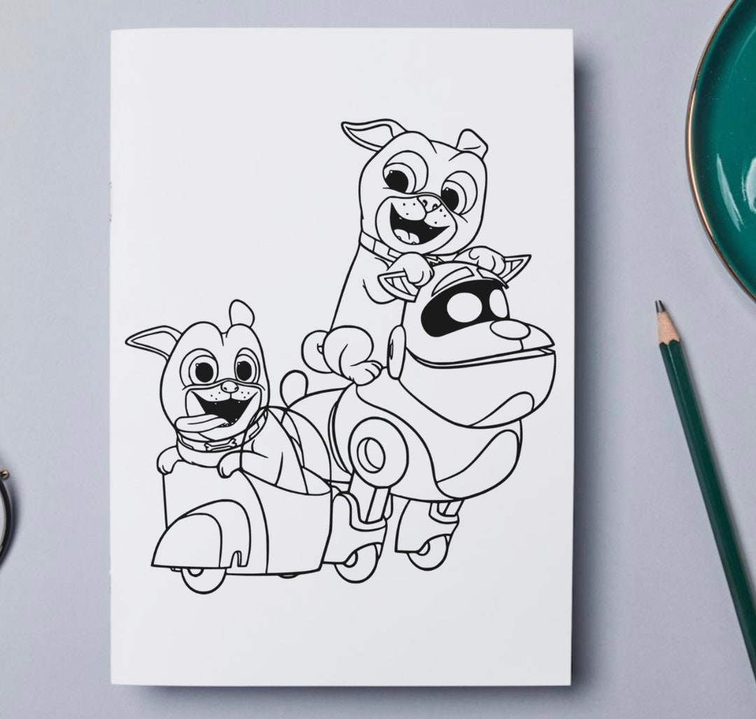 15 Pages of Puppy Dog Pals Coloring Book - Printable PDF Coloring Book ...