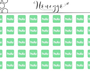 Hulu Logo Stickers: TV Streaming Planner Stickers - 45 Piece Set