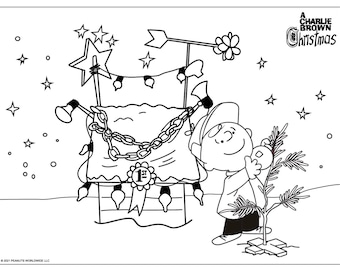 Charlie Brown Holiday Coloring Pages: Peanuts Christmas, Easter, Thanksgiving, Valentines (PDF Files)