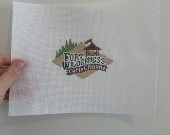 Fort Wilderness Campgrounda - Disney World Resort Hotel - Disney Needlepoint - Handpainted Needlepoint Canvas