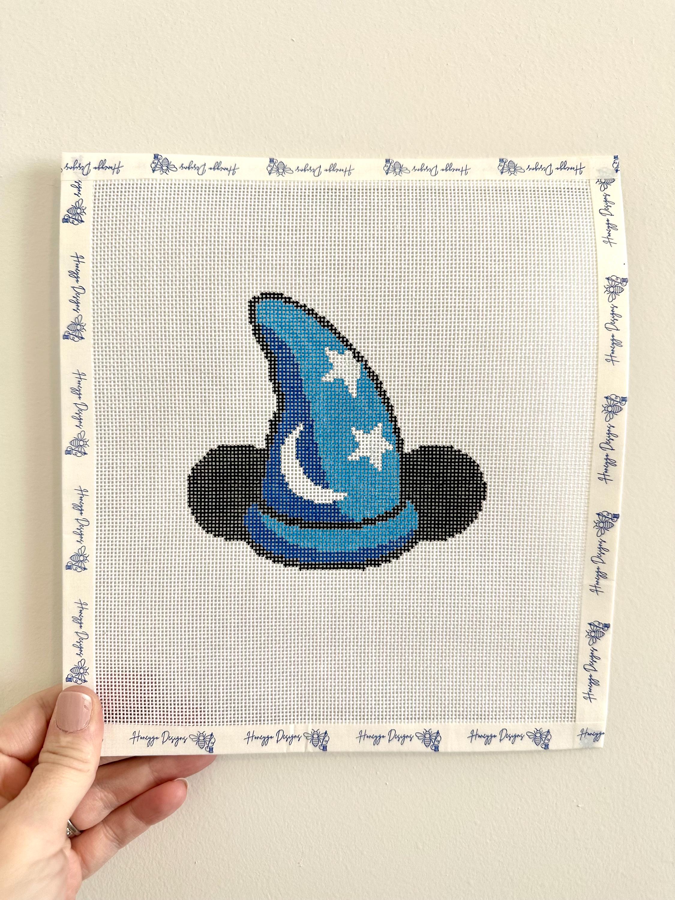 Sorcerer Mickey Hat Handpainted Needlepoint Canvas - Needlepoint