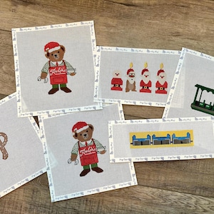 Phillies Pretzel Needlepoint Canvas – Beginner Baseball Ornament image 2