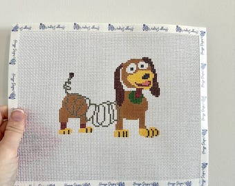 Slinky Dog Toy Story Needlepoint Canvas  -  Handpainted Disney Needlepoint -  Pixar Disney - Toy Story Needlepoint - Slinky Dog