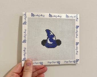 Mickey Sorcerer Hat - 2 inch Beginner Friendly Canvases - Disney Inspired - Fantasmic Needlepoint