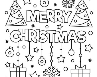 16 Sheets of Christmas Coloring Pages - Christmas Coloring Pages - Coloring Books - Christmas Printable