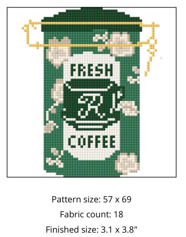 Ralph's Coffee Canister - Coffee Jar - Handpainted Needlepoint Canvas