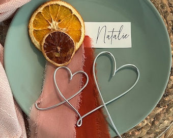 Wire Heart Wedding Cake Topper, Engagement Party Decor
