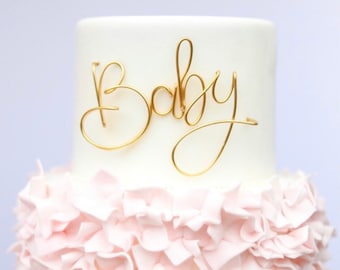 Oh Baby Wire Cake Topper - Gender Reveal Party Decor