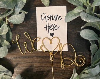 Wedding Wire Cake Topper We Do Rustic Decoration Heart anniversary photo free shipping custom