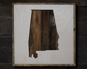 alabama from salvaged wood - the united states by bodeche