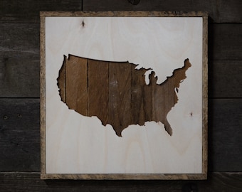 united states of america from salvaged wood - all 50 states available