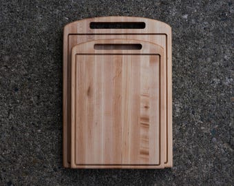 handcrafted maple cutting board set