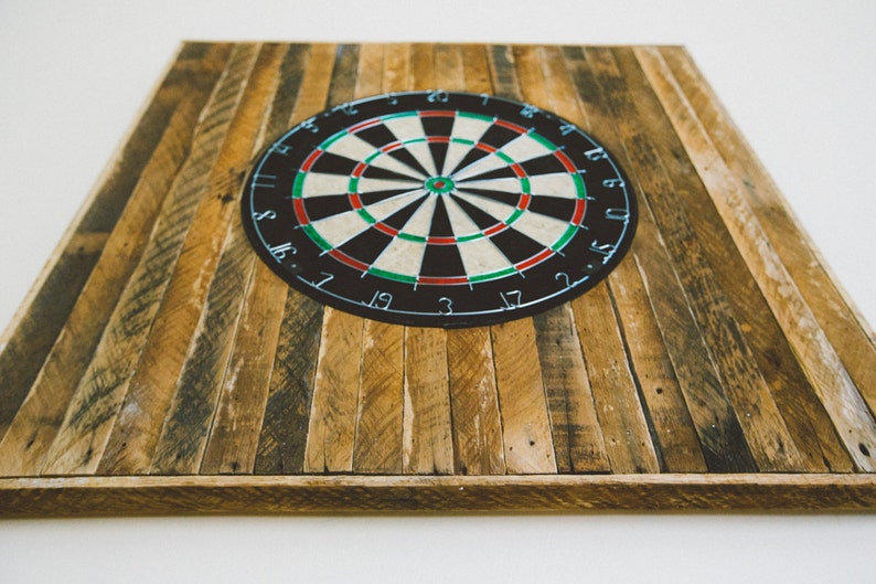 Handcrafted Reclaimed Wood Lath Dart Board Etsy UK