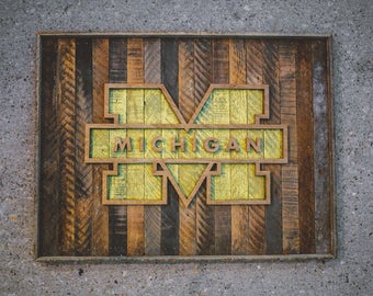 university of michigan on detroit salvaged wood