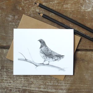 Notitiekaart korhoenders, natuurkunstkaart, vogelkunst, vogelkaart, korhoenderskunst, natuurkaart, kaart voor vogelaar, kaarten te koop, dierenwenskaart