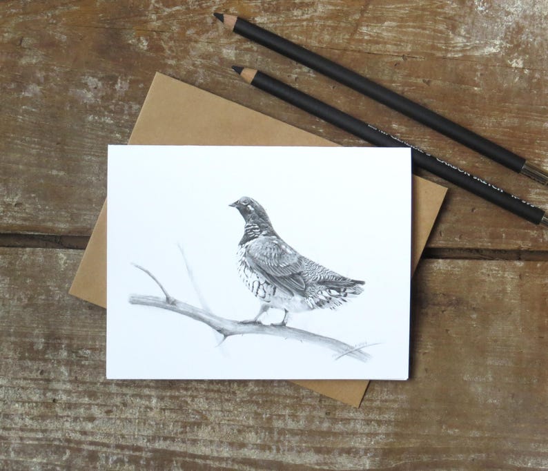 Carte de correspondance de tétras, carte d'art de la faune, art d'oiseau, carte d'oiseau, art de tétras, carte de la nature, carte pour ornithologie, cartes en vente, carte de voeux animal image 1