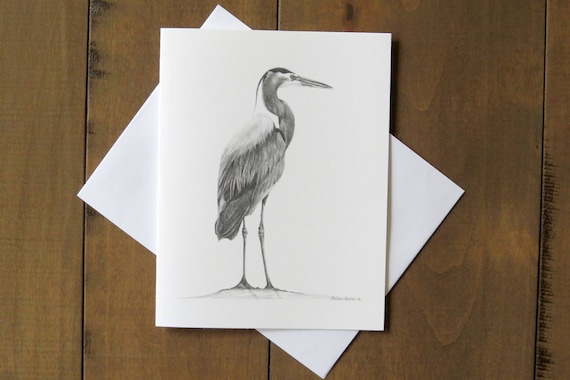 GORGEOUS GREAT EGRET FINE ART GREETING CARD